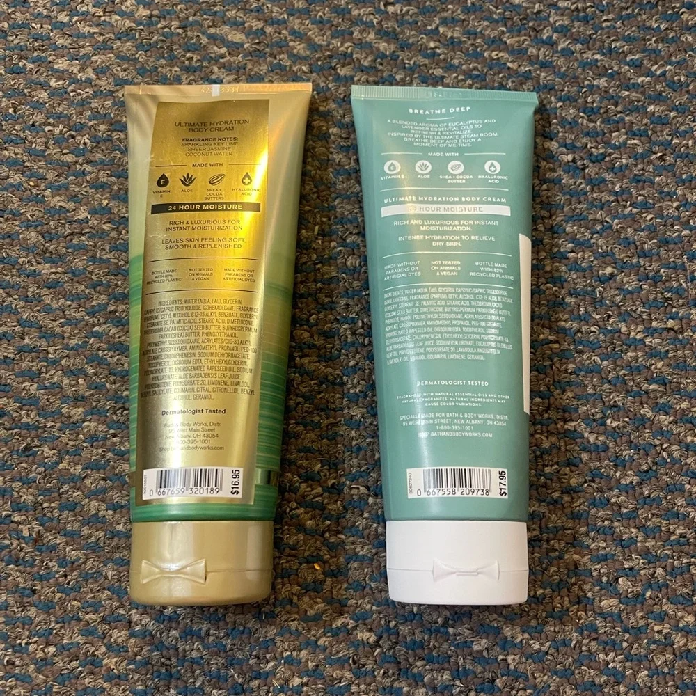 New Bath & Body Works Coconut Lime Verbena and Breathe Deep Body Cream Set - Picture 2 of 2